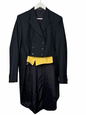 R.J. Classics Essential NWT Bailey Shadbelly Black Yellow Points Equestrian 12L